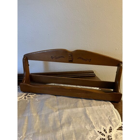 Vintage Wood Spice Rack with Ship - Picture 1 of 6